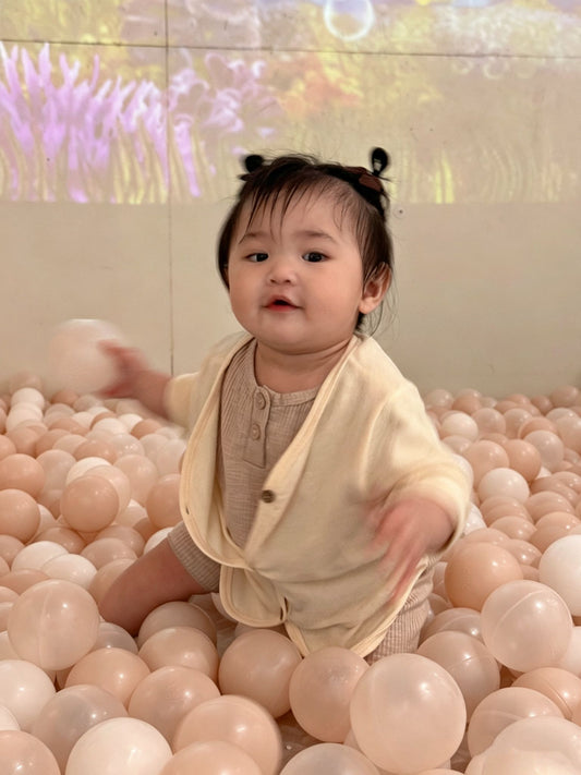 香港童裝|韓系嬰幼童卡其坑紋居家五件套|女童居家套裝|嬰兒夏裝